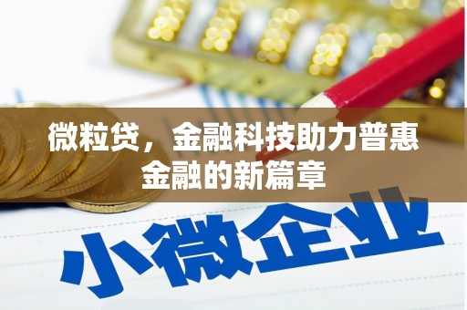 吴中微粒贷，金融科技助力普惠金融的新篇章