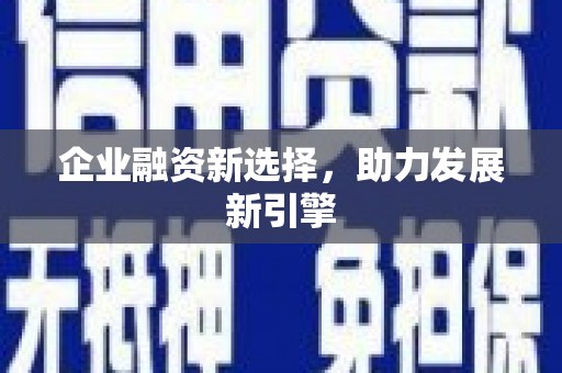 吴中企业融资新选择，助力发展新引擎