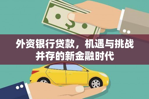 吴中外资银行贷款，机遇与挑战并存的新金融时代