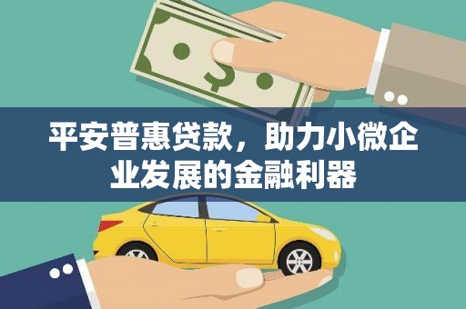 吴中平安普惠贷款，助力小微企业发展的金融利器