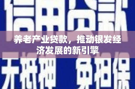 吴中养老产业贷款，推动银发经济发展的新引擎