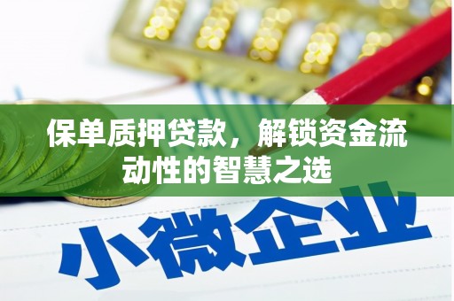 吴中保单质押贷款，解锁资金流动性的智慧之选