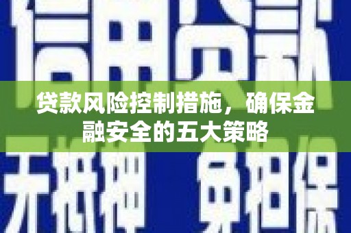 吴中贷款风险控制措施，确保金融安全的五大策略