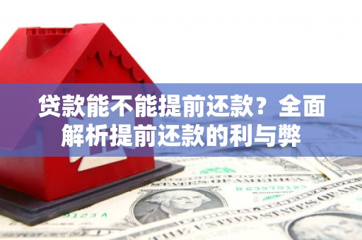 吴中贷款能不能提前还款？全面解析提前还款的利与弊