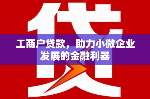 吴中工商户贷款，助力小微企业发展的金融利器