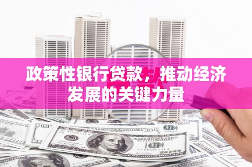 吴中政策性银行贷款，推动经济发展的关键力量