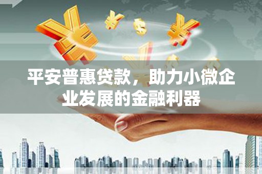 吴中平安普惠贷款，助力小微企业发展的金融利器