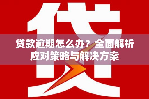 吴中贷款逾期怎么办？全面解析应对策略与解决方案